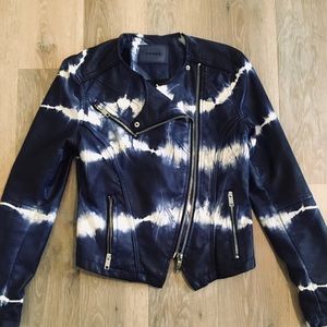 Blank NYC blue and black rocker jacket S PUNK goth